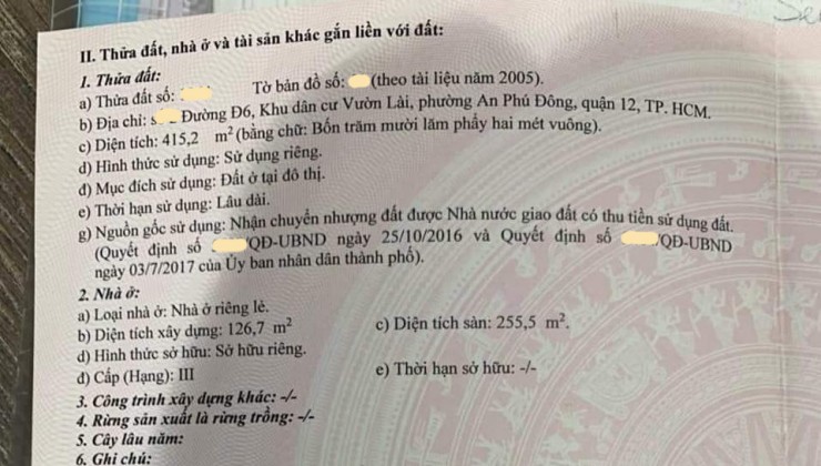 Bán Vila Vườn Lài Phường An Phú Đông Quận 12, Khu VIP Senturia, giảm giá còn 4x tỷ